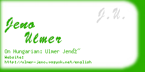 jeno ulmer business card